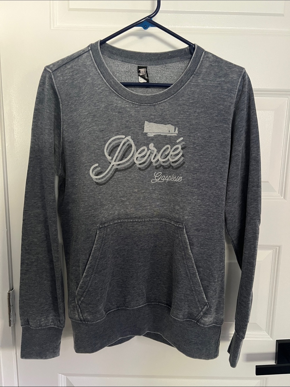 Percé Gaspésie Charcoal Crewneck Sweatshirt